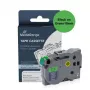 MediaRange Fita de rotulagem laminada compatível com Brother TZ-741/TZe-741 18mm 8m preto sobre verde