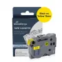 MediaRange Cassete de fita de rotulagem Flexible ID compatível com Brother TZe-FX641 18mm Amarelo (8m)