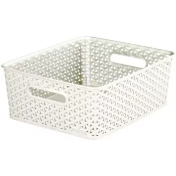 CURVER My Style M Cesto de armazenamento retangular 13L cor creme com efeito rattan
