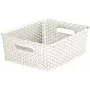 CURVER My Style M Cesto de armazenamento retangular 13L cor creme com efeito rattan