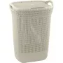 Curver Knit 57L Cesto de roupa com tampa, Branco