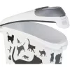Recipiente de armazenamento de comida para cão Curver Petlife 23L preto com design de pegadas