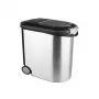 CURVER Pet Life recipiente para ração com rodas, 12kg, 35L, 49,3x27,8x40,3 cm, prateado