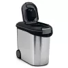 CURVER Pet Life recipiente para ração com rodas, 12kg, 35L, 49,3x27,8x40,3 cm, prateado