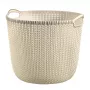 Cesto de roupa redondo Curver Knit L 30L branco 40x39x33cm