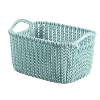 Cesto de arrumação retangular CURVER Basket Knit XS 3L azul 25x18x14cm