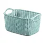 Cesto de arrumação retangular CURVER Basket Knit XS 3L azul 25x18x14cm