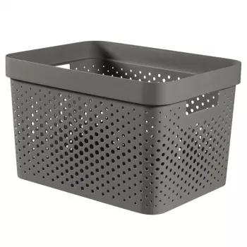 Caixa CURVER Infinity Recycled 17L 36x27x22cm cinzento-escuro