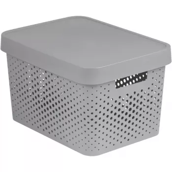 Caixa de arrumação CURVER Infinity Recycled 17L 36x27x22cm cinzento
