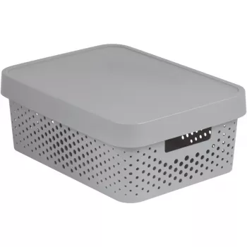 Caixa de arrumação CURVER Recycled Infinity 11L 36x27x14 cm cinzento