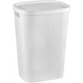 Cesto de roupa CURVER Infinity Recycled 60L 44x35x60 cm branco