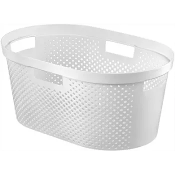 Cesto de roupa CURVER Infinity Recycled 40L 59x39x27cm branco