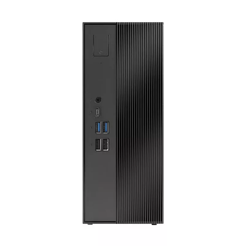 Barebone Mini-PC ASRock DeskSlim B760 - Intel B760, LGA1700, DDR4 SO-DIMM, 2x M.2 PCIe Gen4, HDMI 2.1, DP 1.4, VGA, USB-C, Gigabit-LAN, 1,92L, preto