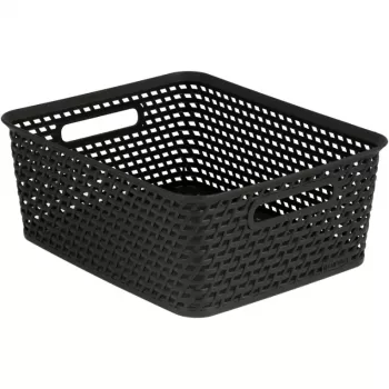 Cesto de arrumação Curver Your Style M 35x30x13 cm castanho-escuro dobrável empilhável 13,7L