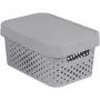 Caixa de arrumação Curver Infinity de material reciclado com tampa, 4,5L, cinzento