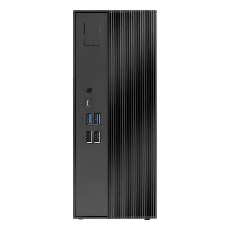 Barebone Mini-PC ASRock DeskSlim X600, socket AMD AM5, DDR5 SO-DIMM, PCIe Gen5 M.2, 2,5GbE, sem RAM/armazenamento/SO, preto