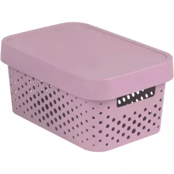 Caixa de arrumação CURVER Infinity Recycled 4,5L rosa 27x19x12cm