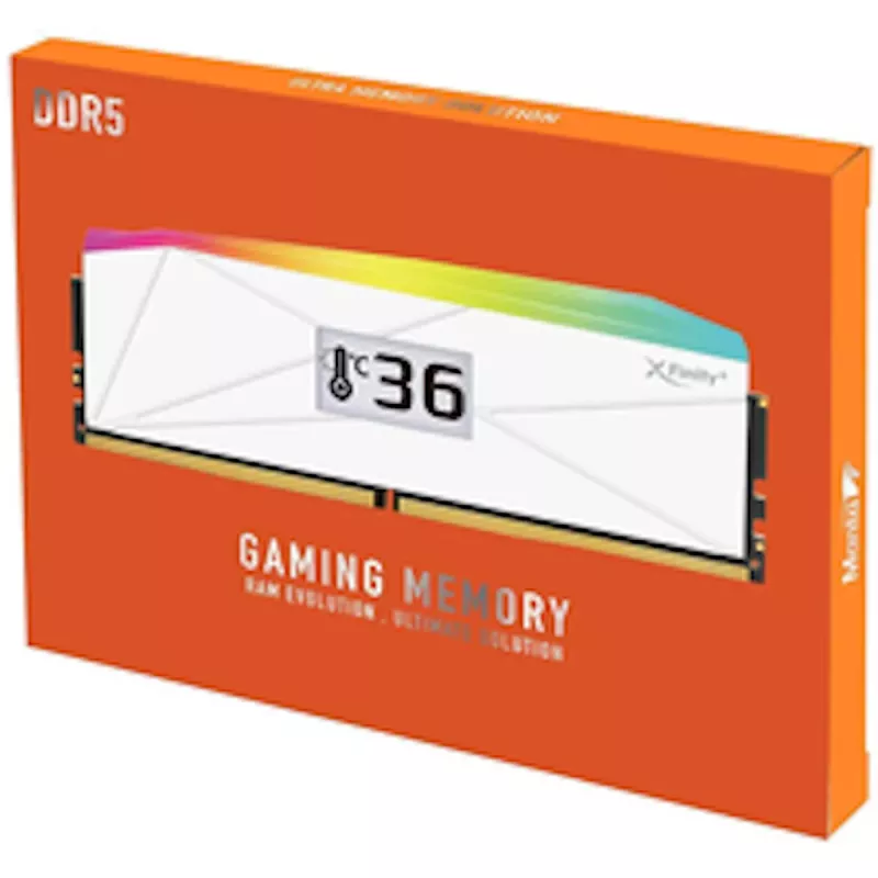 RAM V-Color Manta XFinity+ aRGB DDR5-6000, CL28, XMP/EXPO - 32 GB kit duplo, branco