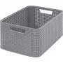 Caixa de arrumação CURVER Style M 38,6x28,7x17 cm cinzento-claro efeito rattan 17L