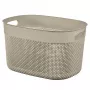 CURVER Filo L Cesto de armazenamento 18L 38x28x22cm bege efeito entrançado