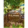 Keter Melody Mesa de jardim retangular castanha resina protegida contra UV lugares para 6-8 montagem sem ferramentas