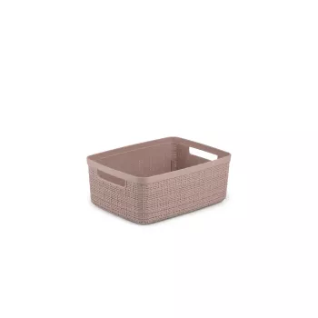 CURVER Cesto Jute S 5L 27x20x11cm rosa - Cesto de armazenamento de juta natural