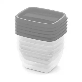 CURVER Vedo Conjunto de caixas de armazenamento 5x0,25 L transparente cinzento