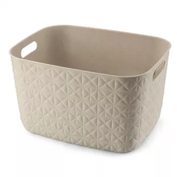 CURVER Softex Cesto de armazenamento grande 19L branco giz