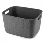 CURVER Softex L 19L Cesto de armazenamento, cinzento escuro, 37,9 x 29,2 x 22,1 cm