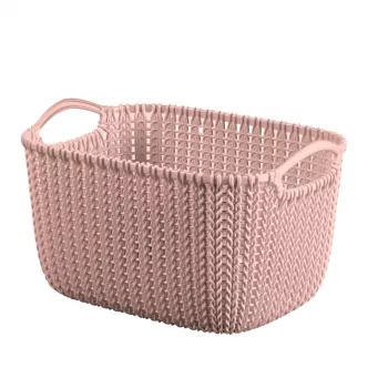Curver Knit S Cesto de armazenamento retangular 8L rosa