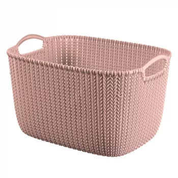 Curver Knit L Cesto de armazenamento retangular 19L 40x30x23 cm rosa