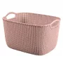 Curver Knit L Cesto de armazenamento retangular 19L 40x30x23 cm rosa