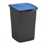 CURVER Koral Bin 47L Balde de Reciclagem com Tampa Basculante, Corpo Preto e Tampa Azul