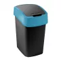 CURVER Flip Bin 9L Balde do Lixo Preto com Tampa Azul