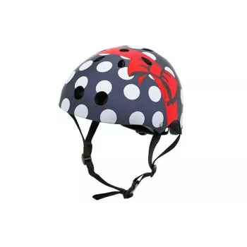 Hornit Polka Dot Capacete de Bicicleta para Criança 48-53cm com Luz LED