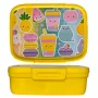 CURVER Snap Box caixa de armazenamento retangular para alimentos com divisória 1,8L amarelo Kawaii