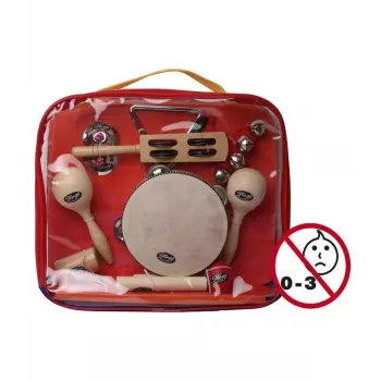 Stagg CPK 01 bateria acústica júnior para criança, conjunto de 3 peças com tarola e prato crash, cascos em choupo, preto