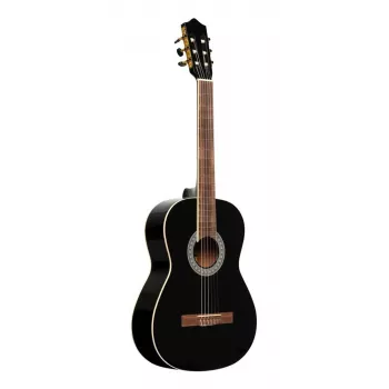 Stagg SCL60 BLK guitarra clássica 4/4 tampo em abeto preto brilhante