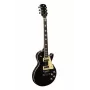 Stagg SEL-STD Black guitarra elétrica com corpo maciço de amieiro, braço set de mogno, escala de jacarandá, captadores HH, ponte Tune-o-matic