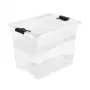 Caixa de armazenamento keeeper Crystalbox Cornelia com tampa, 24 L, transparente, 39,5 x 29,5 x 30 cm