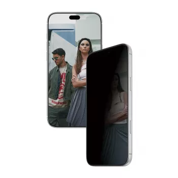PanzerGlass PGS película protetora de ecrã com privacidade 2 vias para Apple iPhone 18 Pro Max - Ultra-Wide Fit vidro temperado, Diamond Strength, antibacteriana, aplicador SnapOn
