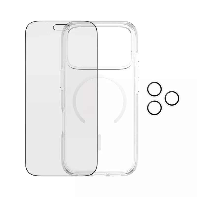 Pacote 3-em-1 PanzerGlass PG PGC Privacy Flagship para iPhone 18 Pro