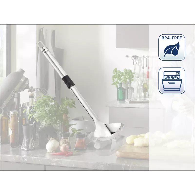 Concha pequena para sopa LEIFHEIT ProLine, aço inoxidável, 30,5 cm, lavável na máquina de lavar louça