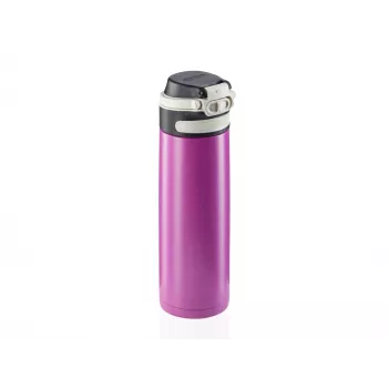 Garrafa térmica LEIFHEIT Thermos Flip 600 ml lilás em aço inoxidável com isolamento a vácuo