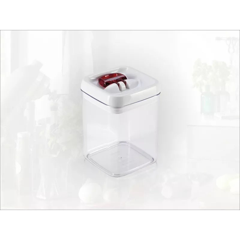 Recipiente hermético para alimentos LEIFHEIT Fresh&Easy 1,6L, sem BPA, transparente com tampa verde