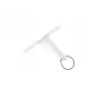 Rodo de duche LEIFHEIT Cabino 24cm com gancho de ventosa, branco/cinzento