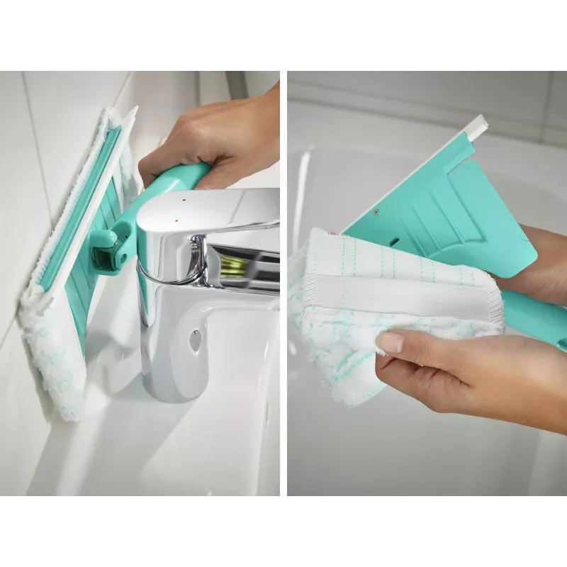 Escova para azulejos e casa de banho LEIFHEIT com cabo telescópico 93-150 cm Micro Duo