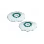 Conjunto de substituição LEIFHEIT Clean Twist Disc Mop, 2 cabeças de esfregona de microfibra, branco