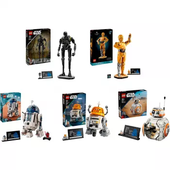 Conjunto LEGO Star Wars Droid (BB-8, R2-D2, BB-9E) droides robôs controlados por app