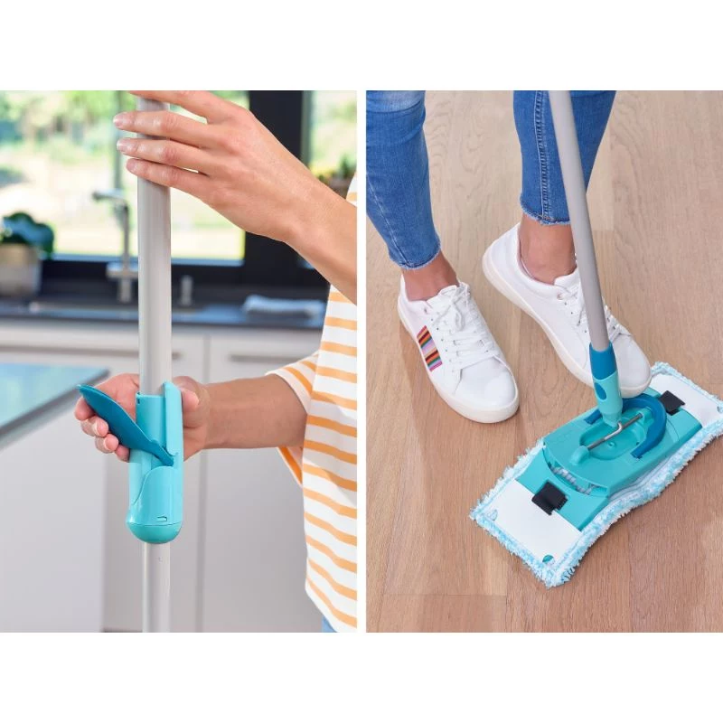 LEIFHEIT conjunto de limpeza de pavimentos Clean Twist M Ergo com Power Cleaner 1L, sistema Spin-Mop, verde/branco